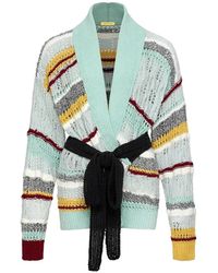 Hellessy - Dax Belted Stripe-Knit Cardigan - Lyst