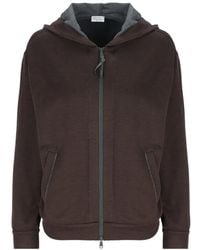 Brunello Cucinelli - Interlock Top With Hood And Precious - Lyst