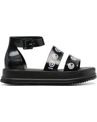 10 Corso Como - Sandalen Mit Logo-Print - Lyst