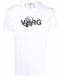 Off-White c/o Virgil Abloh - X Katsu Printed Cotton T-shirt - Lyst