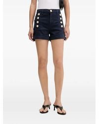 ViCOLO - Button-Embellished Turn-Up Denim Shorts - Lyst