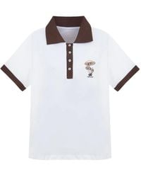 Isolda - Poloshirt Met Geborduurde Paddestoel - Lyst