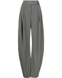 The Attico - Pantalones de vestir anchos a rayas diplomáticas - Lyst
