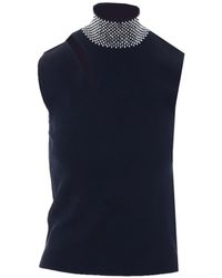 Liu Jo - Knit Top With Rhinestones - Lyst