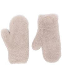 Max Mara - Ombrato Teddy Fäustlinge - Lyst