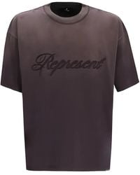 Represent - T-Shirt A Girocollo Con Logo - Lyst