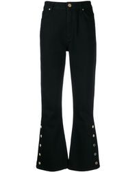 Sandro Flared Snap Jeans - Black