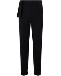 Alberta Ferretti - Draped-Detail Straight Trousers - Lyst