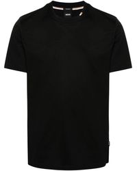 BOSS - T-shirt en coton à design uni - Lyst