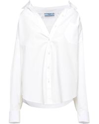 Prada - Camicia Con Ricamo - Lyst