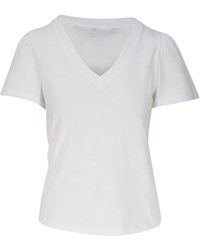 Veronica Beard - V-neck Cotton T-shirt - Lyst