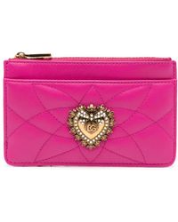 Dolce & Gabbana - Medium Devotion Leather Card Holder - Lyst