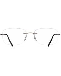 Silhouette - Occhiali Rettangolari Con Montatura A Giorno - Lyst