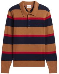 Tommy Hilfiger - Striped Polo-Collar Sweater - Lyst