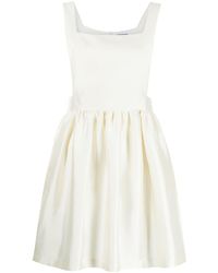 Macgraw Sleeveless Flared Mini Dress - White