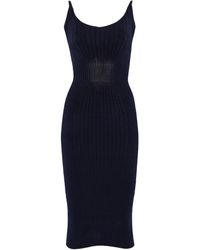 Mugler - Sculpting Knit Midi Dress - Lyst