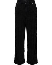 Balenciaga - Logo-patch Ribbed-knit Trousers - Lyst