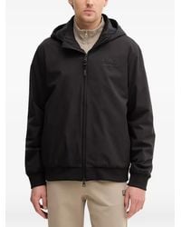 EA7 - Logo-Print Hooded Jacket - Lyst