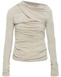 Entire studios - Draped Long-Sleeve Top - Lyst