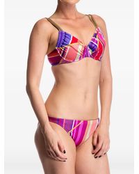 Gottex - Striped Bikini Bottoms - Lyst