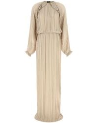 Fabiana Filippi - Pleated Puff-Sleeve Maxi Dress - Lyst