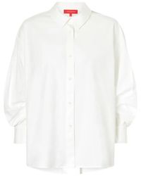 Carolina Herrera - Balloon-Sleeve Pleated-Back Shirt - Lyst