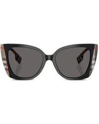 Burberry - Meryl Checked Cat-Eye Sunglasses - Lyst