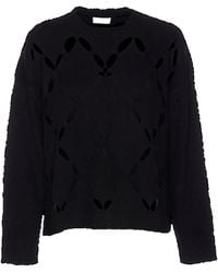 Liu Jo - Cut-Out Crew-Neck Sweater - Lyst