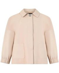 Moorer - Box-Pleat Cropped Jacket - Lyst