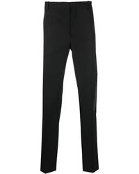 Alexander McQueen - Stripe-detail Tailored-cut Trousers - Lyst