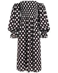 Sleeper - Atlanta Polka-Dot Midi Dress - Lyst