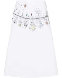 Fabiana Filippi - Bead-Embellished Cotton Skirt - Lyst