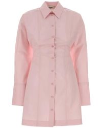 Fendi - Panelled Poplin Shirt Dress - Lyst