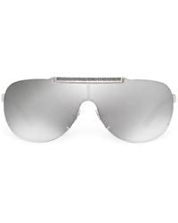 Versace - Pilot-Frame Semi-Rimless Sunglasses - Lyst