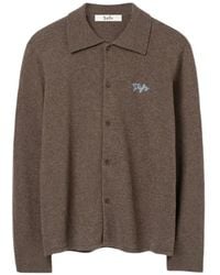 Séfr - Logo-Embroidered Button-Up Sweater - Lyst
