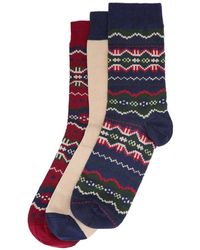 Barbour - Festive Fair Isle Socks (Set Of Three) - Lyst