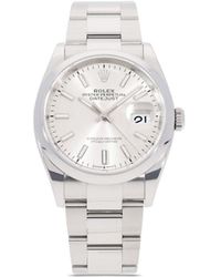Rolex 2021 Ongedragen Datejust Horloge - Wit