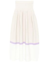 CFCL - Ribbed-Knit Colour-Block Skirt - Lyst