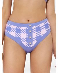 Beach Riot - Isle Houndstooth-Pattern Bikini Bottoms - Lyst