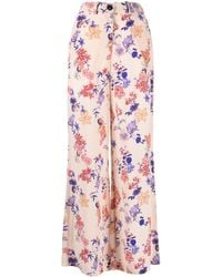 Forte Forte - Floral-print High-waisted Trousers - Lyst
