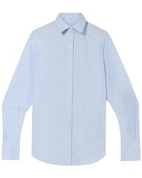 Brooks Brothers - Stripe-Print Logo-Embroidered Shirt - Lyst