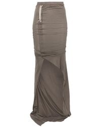 Rick Owens - Soft Edfu Maxi-Rok Met Split - Lyst