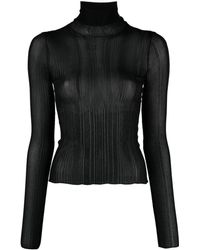 Givenchy - Semi-sheer Mock-neck Top - Lyst