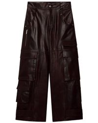 Gcds - Cargo Leather Trousers - Lyst