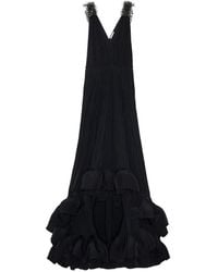 Lanvin - Vestido de fiesta plisado con detalles - Lyst