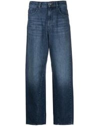 Emporio Armani - Culottes vaqueros anchos estilo capri - Lyst