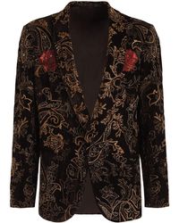 Etro - Sequinned Floral Single-breasted Blazer - Lyst