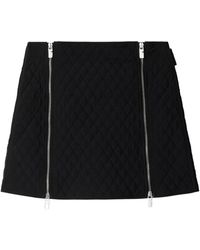 Burberry - Quilted Mini Skirt - Lyst