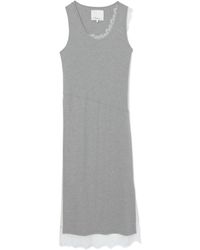 3.1 Phillip Lim - Lace Satin-panelled Midi Dress - Lyst