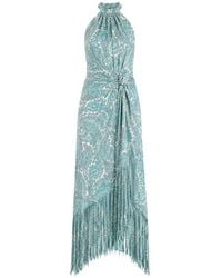 Cinq À Sept - Robe Mi-Longue Teresa À Motif Cachemire Et Finitions Frangées - Lyst